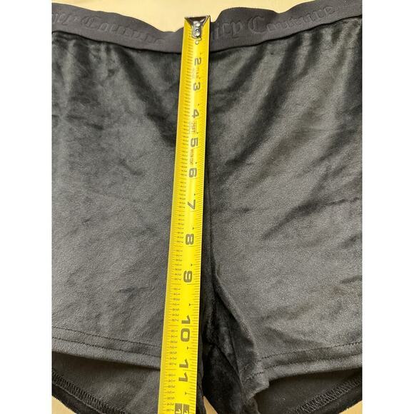 NWT Juicy Couture Size L Black Bling Velour Mini Shorts Sleepwear Gift - Picture 8 of 9